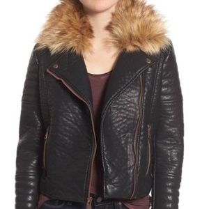 Andrew Marc Vanessa Faux Leather Moto Jacket